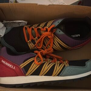 Merrell Red and Purple Athletic Shoes with Trail-Ready Design